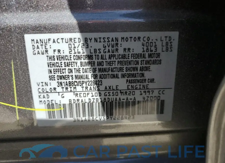 3N1AB8CV5PY228423# 12