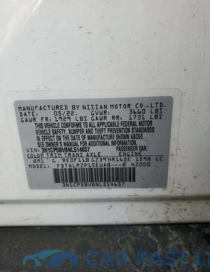 3N1CP5BV8NL514657# 13
