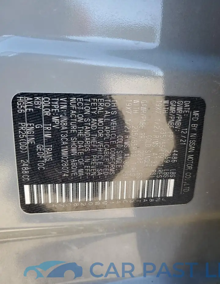 JN8AT3CA1MW028074# 13