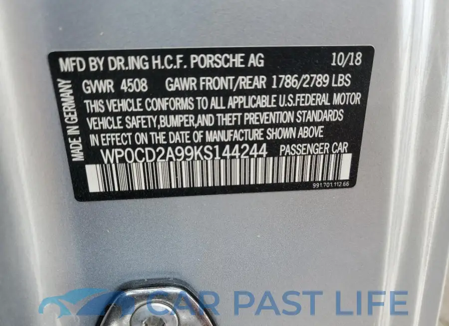 WP0CD2A99KS144244# 13