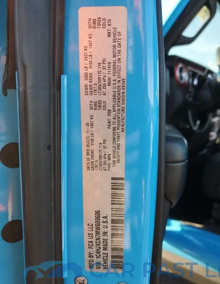 1C4HJXCN7MW609606# 13