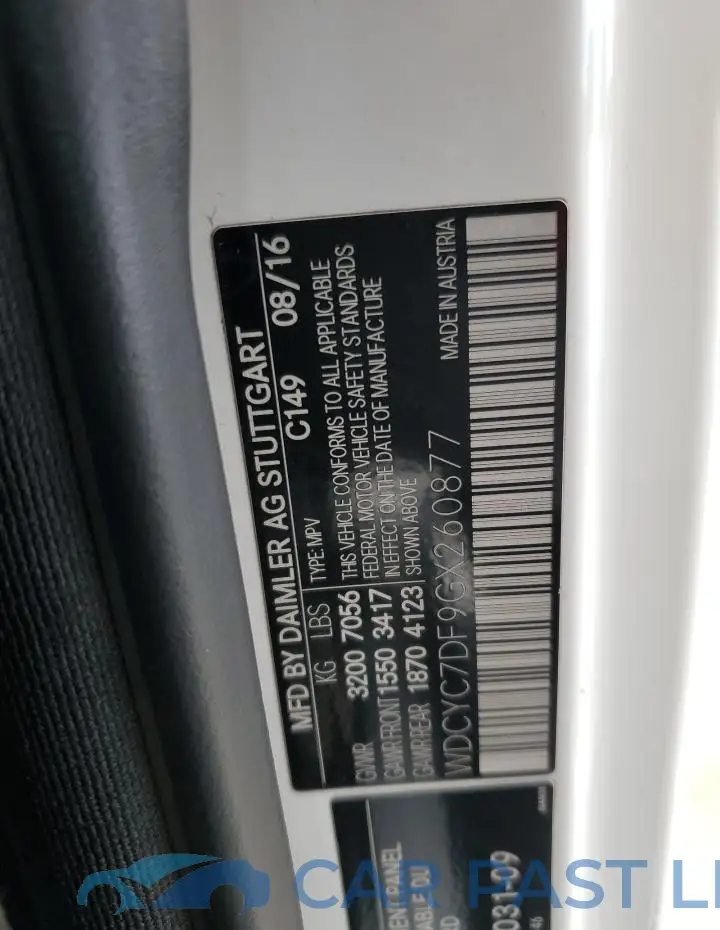 WDCYC7DF9GX260877# 13