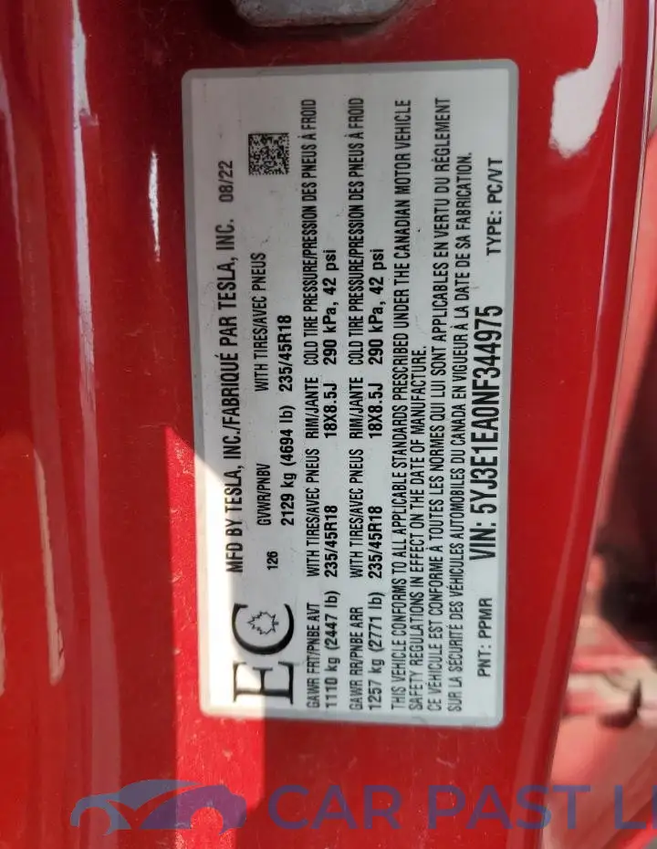 5YJ3E1EA0NF344975# 13