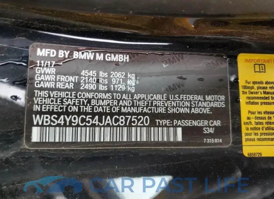 WBS4Y9C54JAC87520# 12