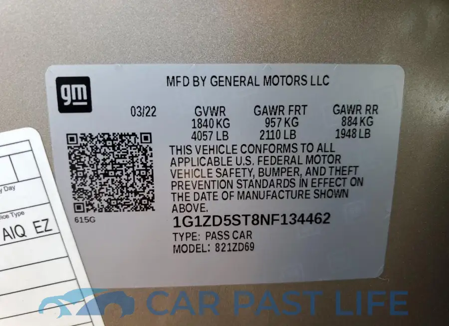 1G1ZD5ST8NF134462# 12