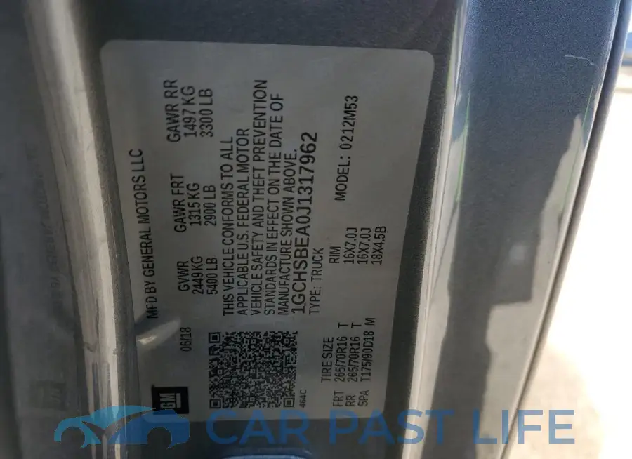 1GCHSBEA0J1317962# 12