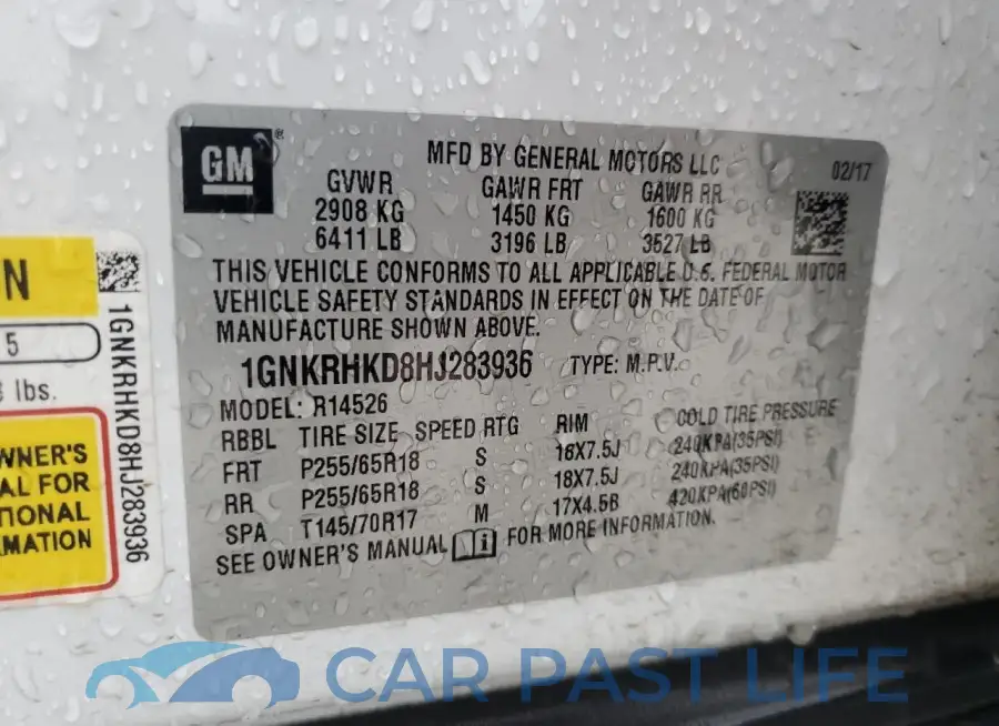 1GNKRHKD8HJ283936# 13