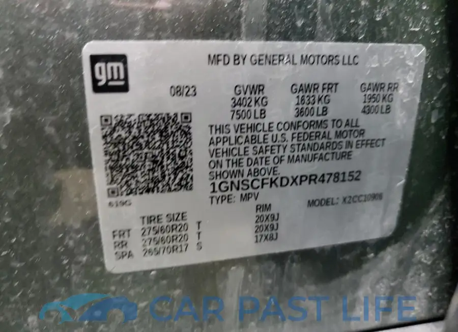 1GNSCFKDXPR478152# 14