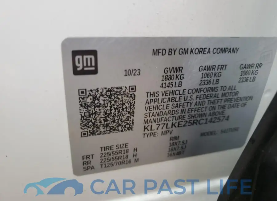 KL77LKE25RC142574# 13