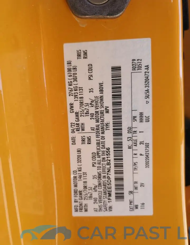 1FMEE5DP7NLB21556# 13