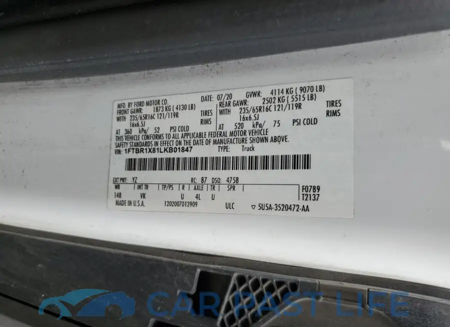 1FTBR1X81LKB01847# 13