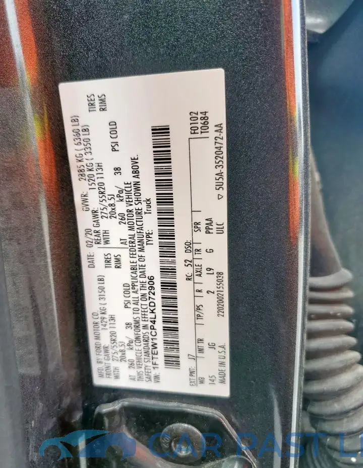 1FTEW1CP4LKD72906# 13