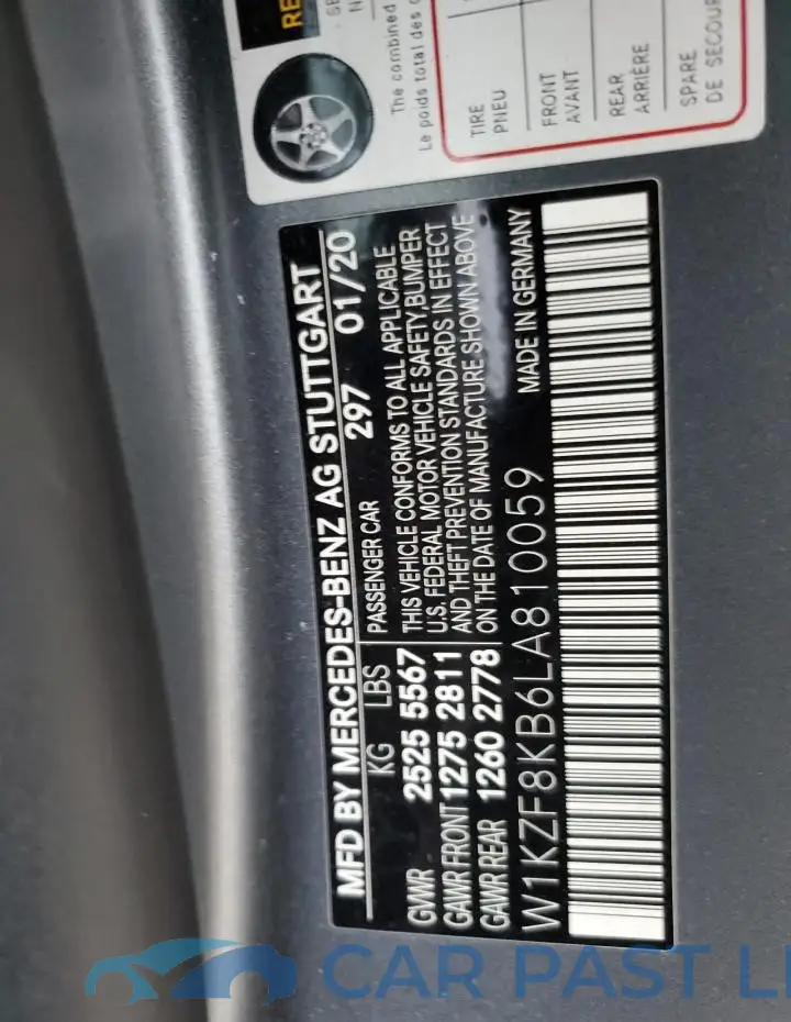 W1KZF8KB6LA810059# 12