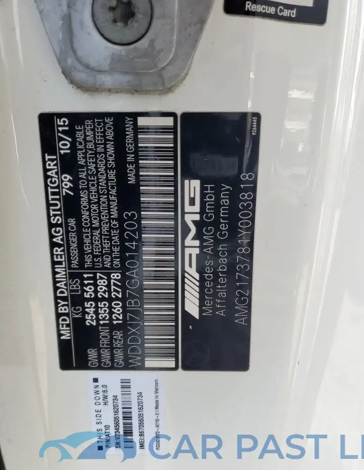 WDDXJ7JB7GA014203# 12
