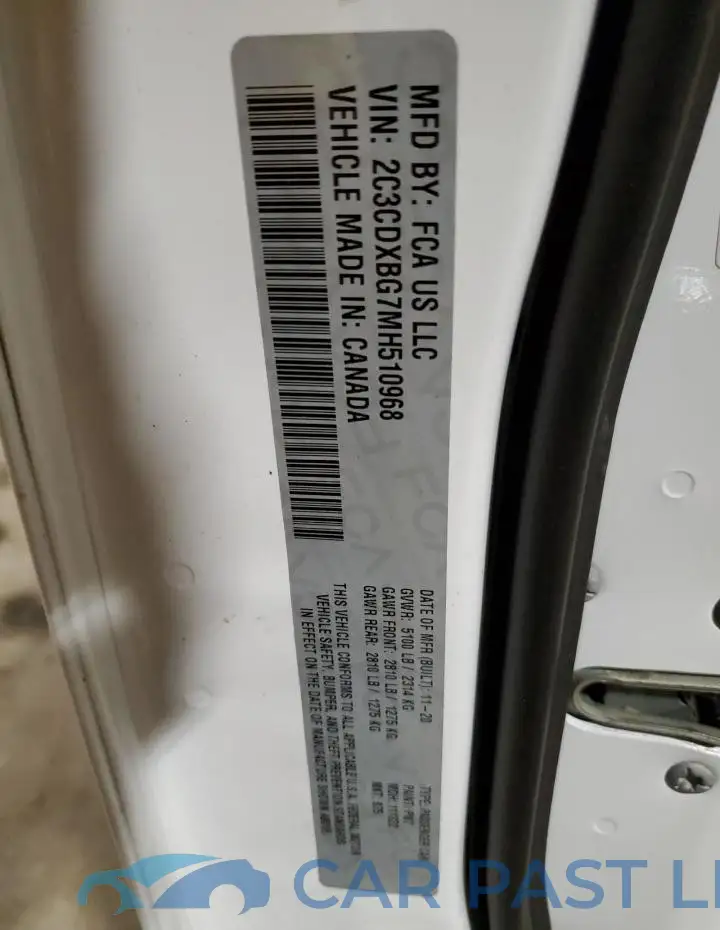 2C3CDXBG7MH510968# 12