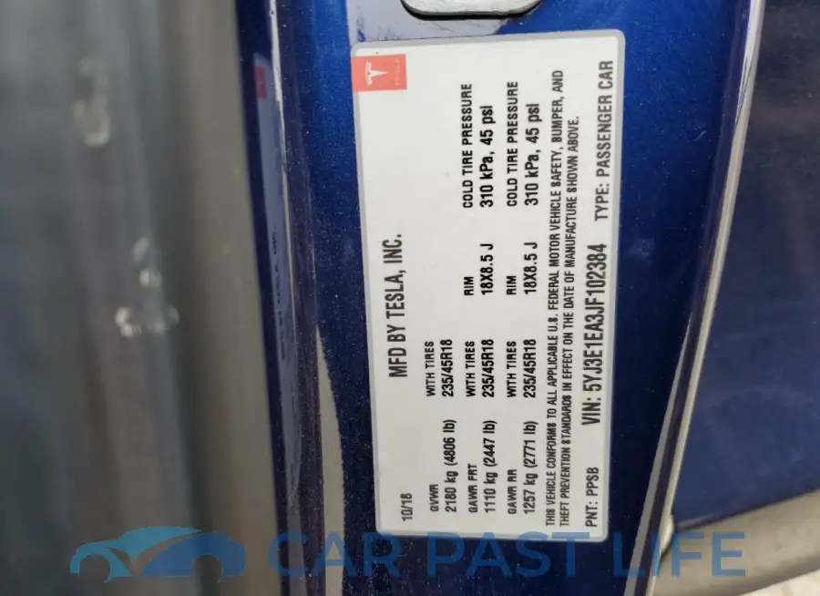 5YJ3E1EA3JF102384# 12