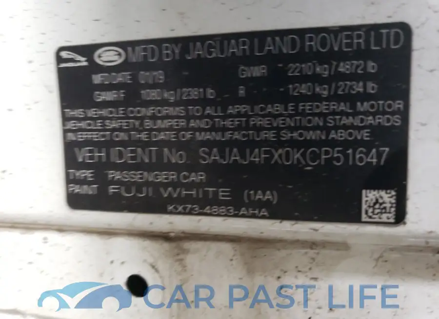 SAJAJ4FX0KCP51647# 12