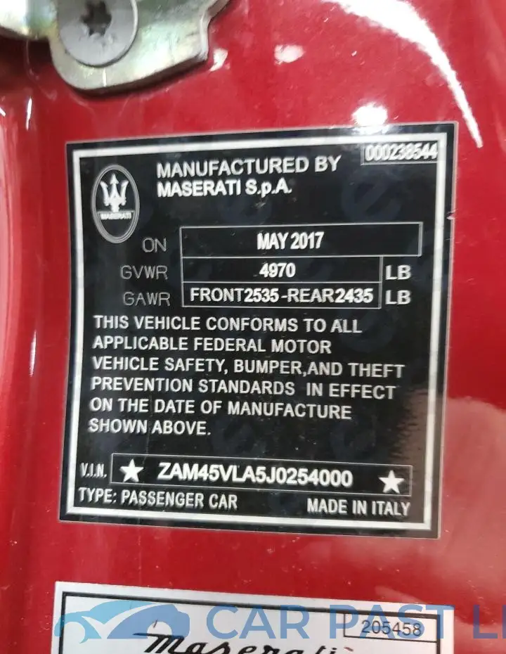 ZAM45VLA5J0254000# 13