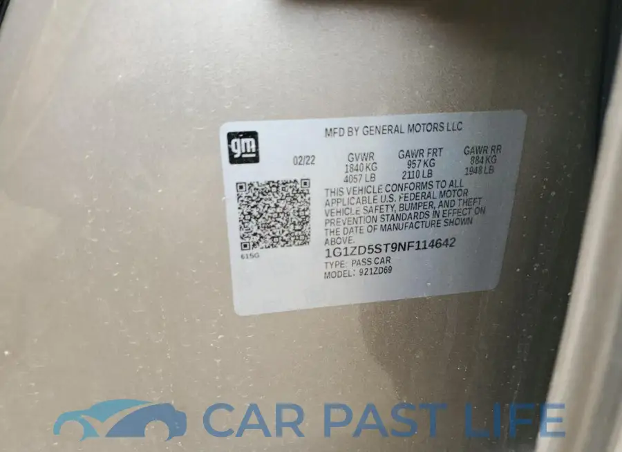 1G1ZD5ST9NF114642# 12