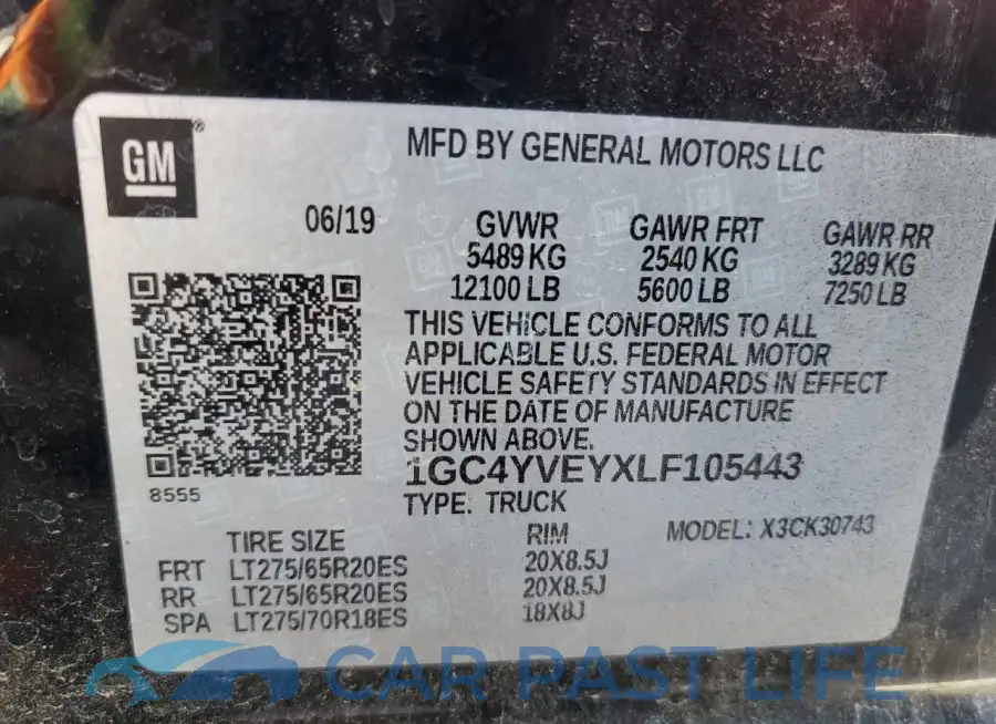 1GC4YVEYXLF105443# 12