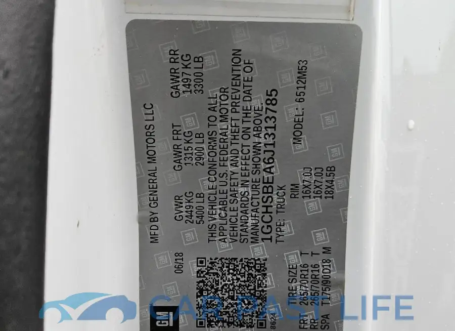 1GCHSBEA6J1313785# 12