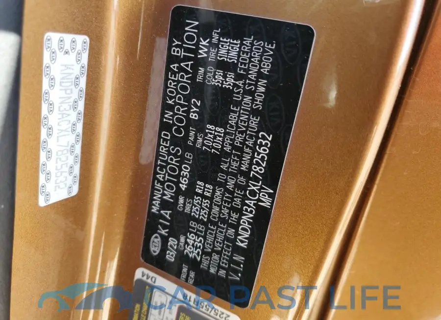 KNDPN3ACXL7825632# 13