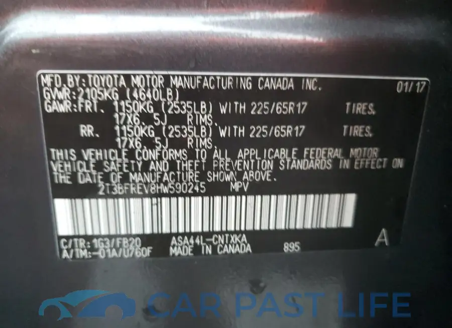 2T3BFREV8HW590245# 13