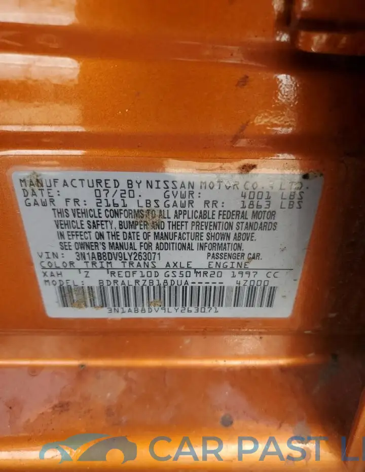3N1AB8DV9LY263071# 12