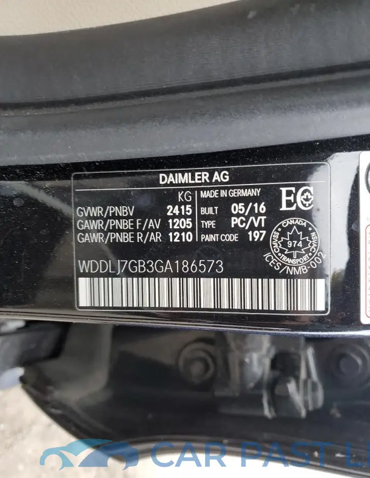 WDDLJ7GB3GA186573# 12