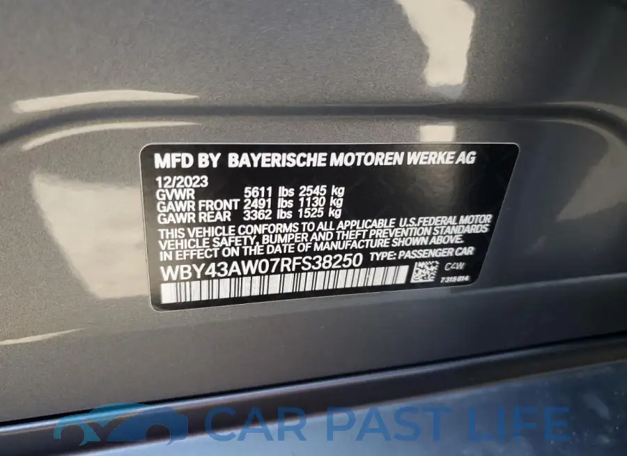 WBY43AW07RFS38250# 12