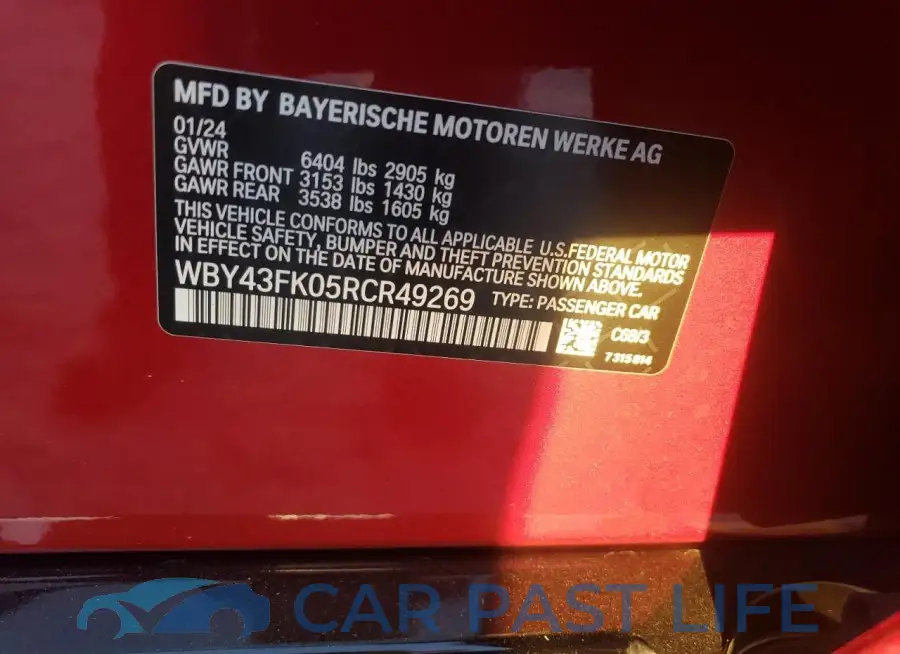 WBY43FK05RCR49269# 12