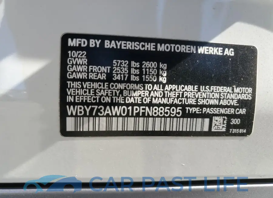 WBY73AW01PFN88595# 12