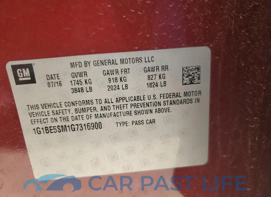 1G1BE5SM1G7316900# 12