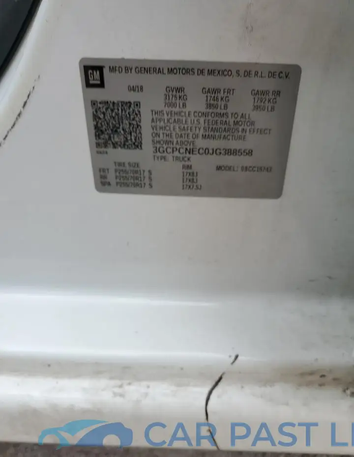 3GCPCNEC0JG388558# 12