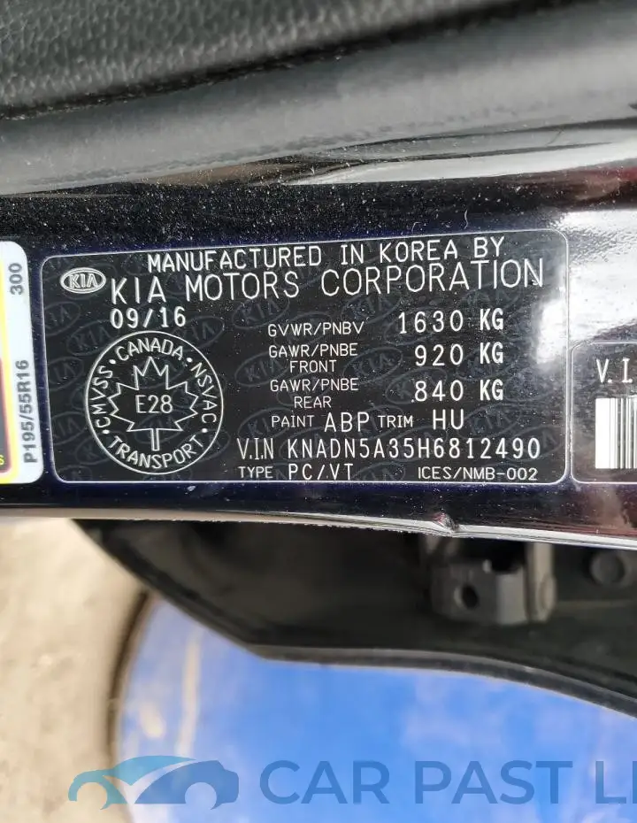 KNADN5A35H6812490# 12