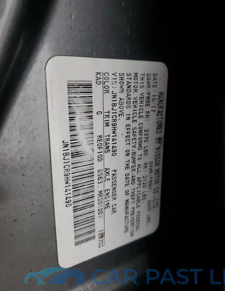 JN1BJ1CR9HW141490# 12