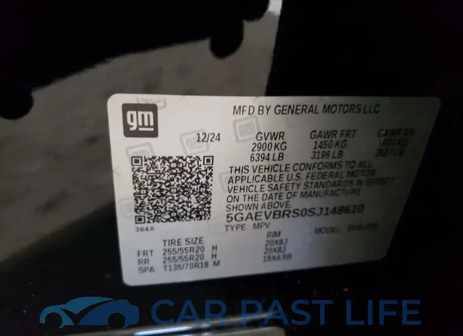 5GAEVBRS0SJ148610# 14