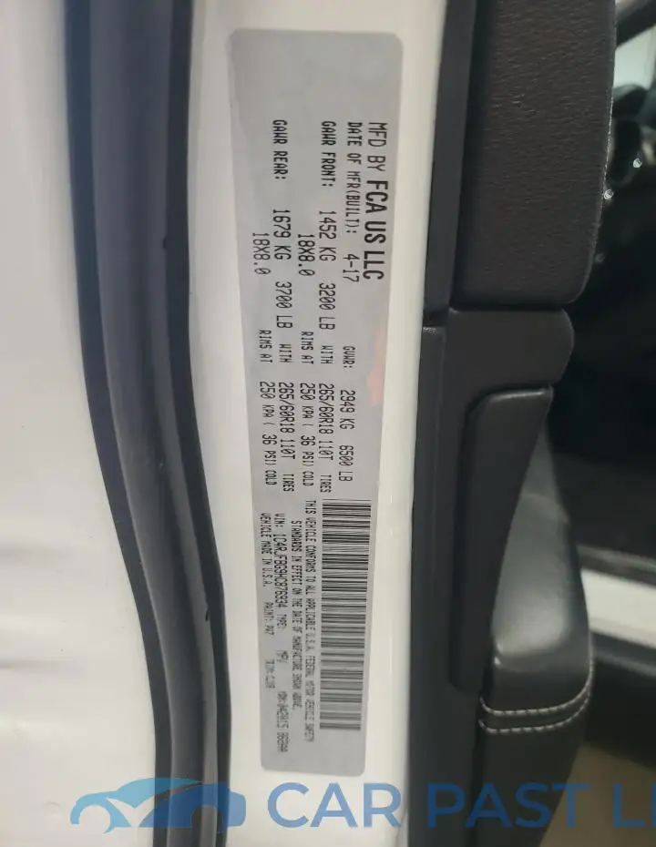 1C4RJFBG9HC876934# 14
