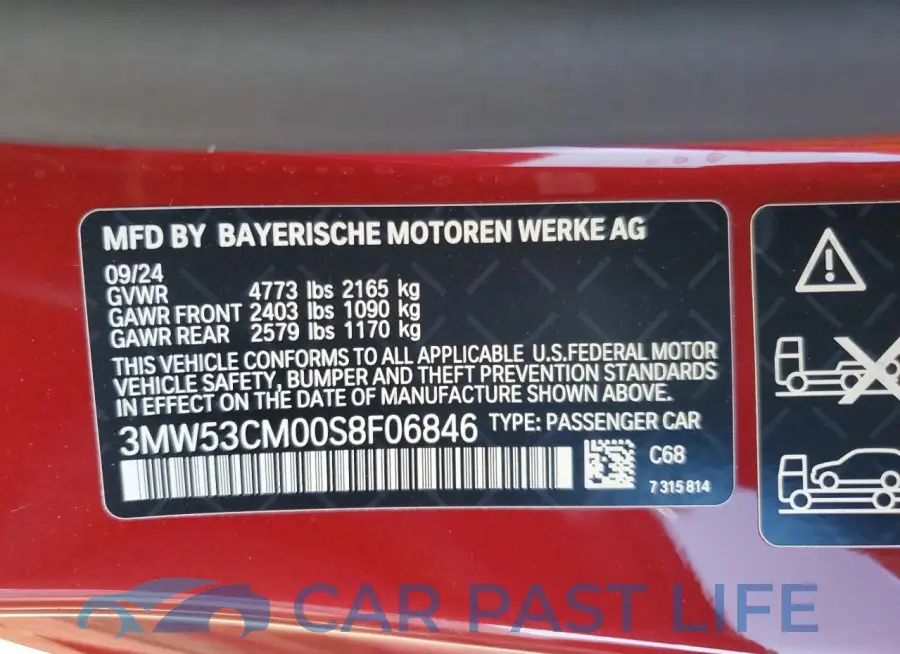 3MW53CM00S8F06846# 12