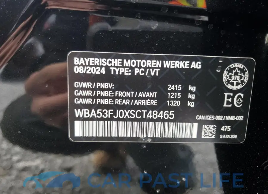 WBA53FJ0XSCT48465# 12