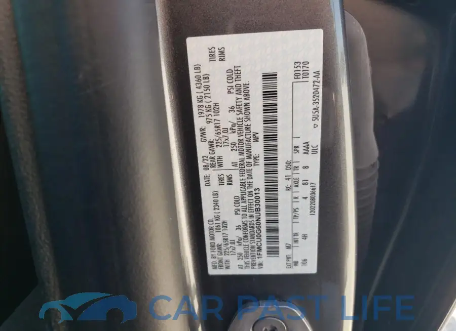 1FMCU0G60NUB30013# 13