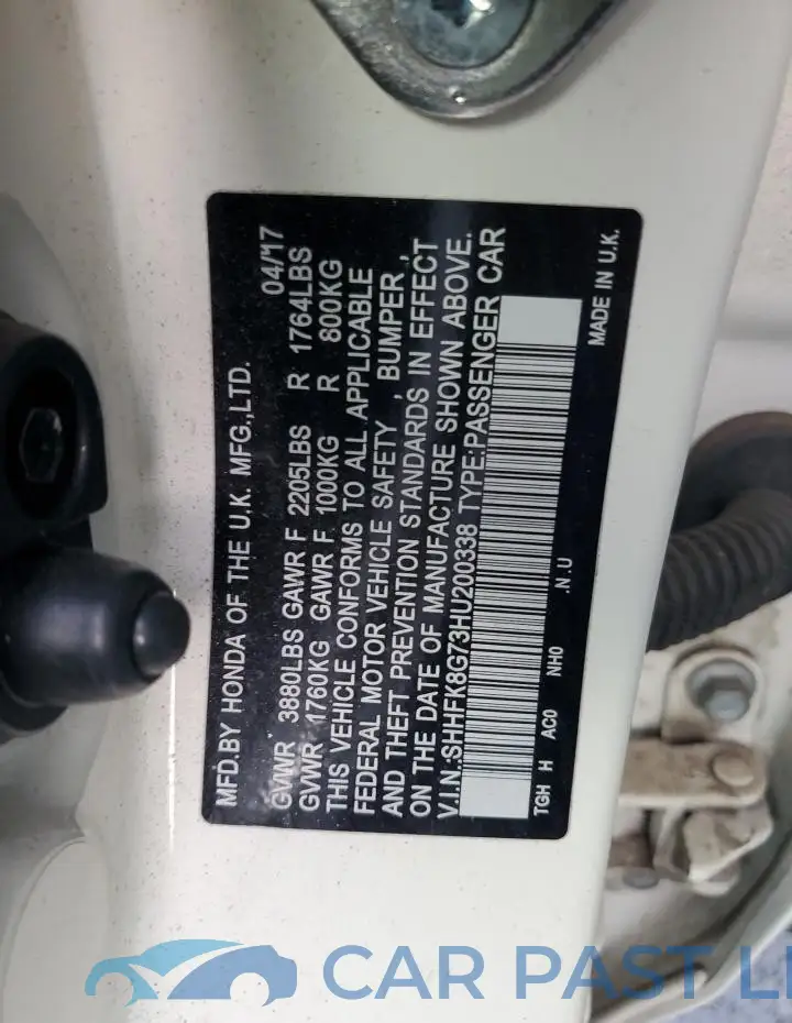 SHHFK8G73HU200338# 12