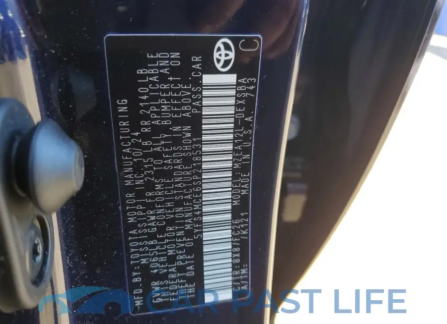 5YFS4MCE6SP218531# 12