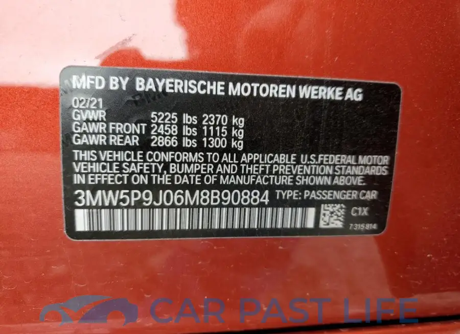3MW5P9J06M8B90884# 12