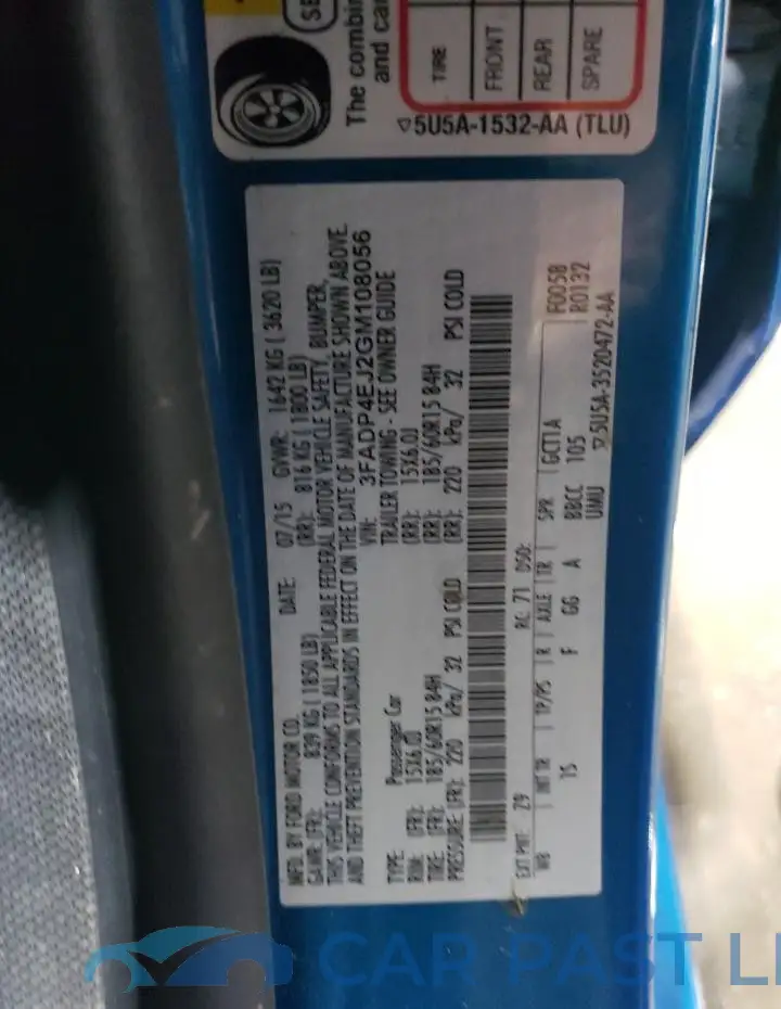 3FADP4EJ2GM108056# 13