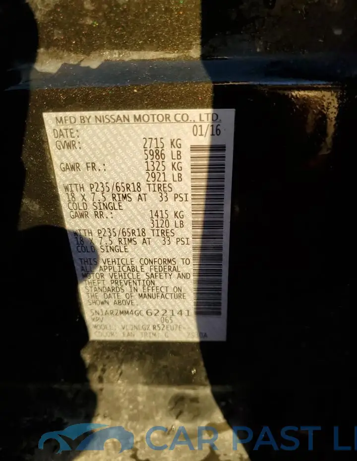 5N1AR2MM4GC622141# 13