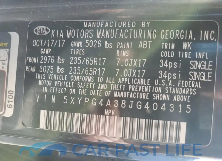 5XYPG4A38JG404315# 14