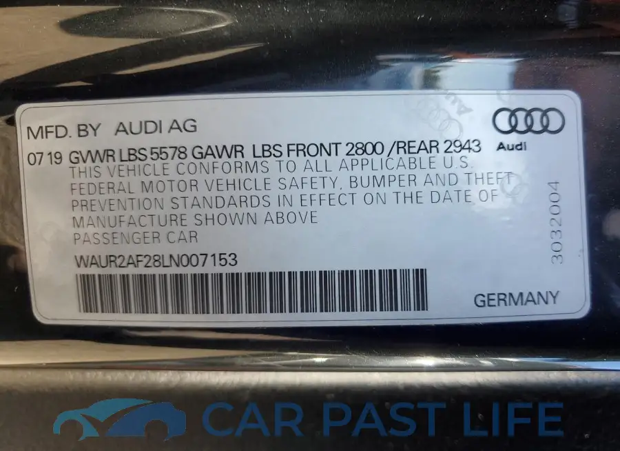 WAUR2AF28LN007153# 12
