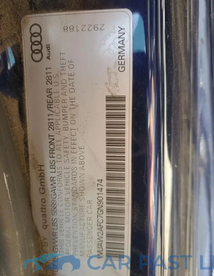 WUAW2AFC7GN901474# 13
