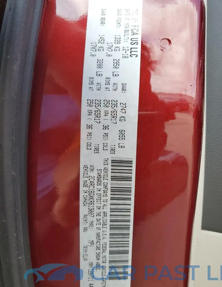 2C4RC1BGXKR613007# 13